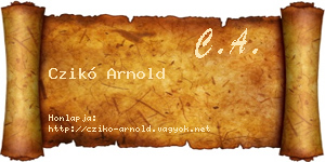 Czikó Arnold névjegykártya